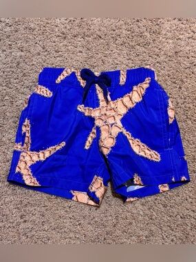 Vilebrequin Royal Blue Starfish Swim Trunks, size 2